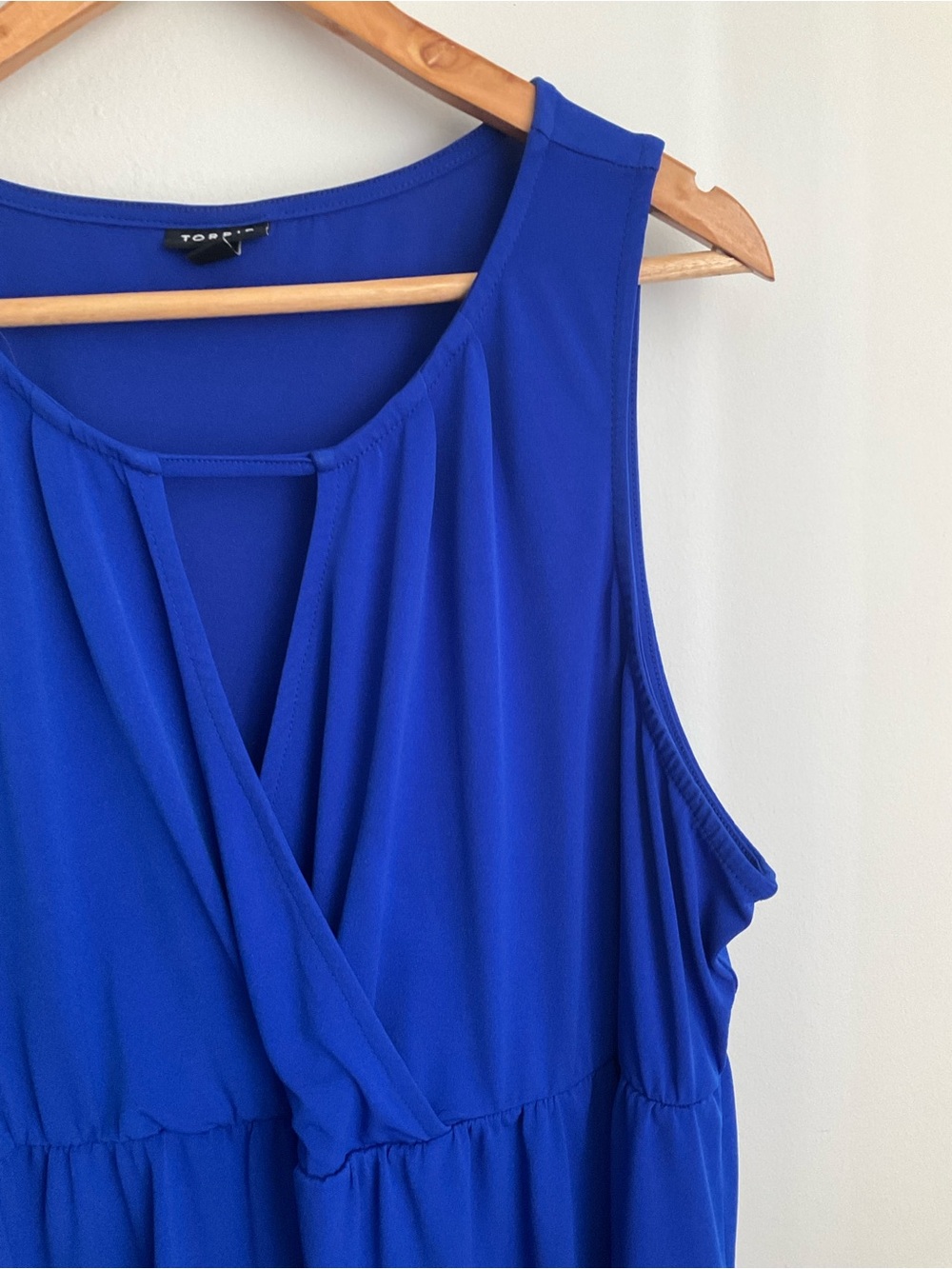 Torrid 3X Cobalt Blue Sleeveless Wrap-Style Tunic - Picture 3 of 10